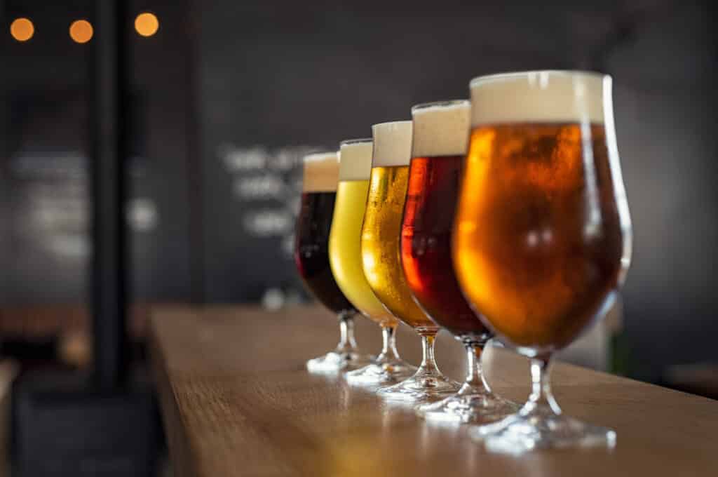 Beer flight in Southwest Florida