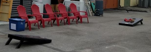 Riptide Brewing Company's cornhole set