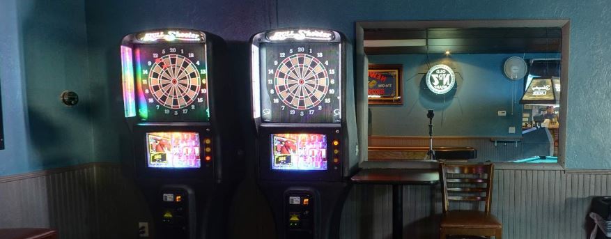 Dartboards at Jack's Seafood Bar and Grill in Naples, Florida.