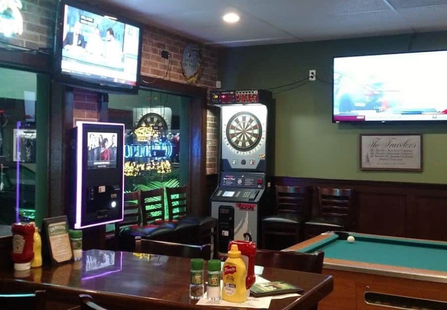 Dowd’s Pub & Grill electronic dart set and pool table