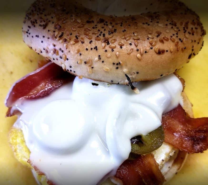 Breakfast bagel sandwich at The EATERY By Ryan in Fort Myers