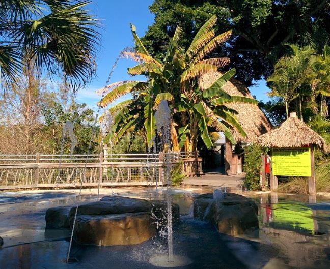 Water fountain at Naples Botanical Garden