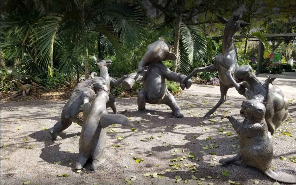 Statues at Naples Botanical Garden