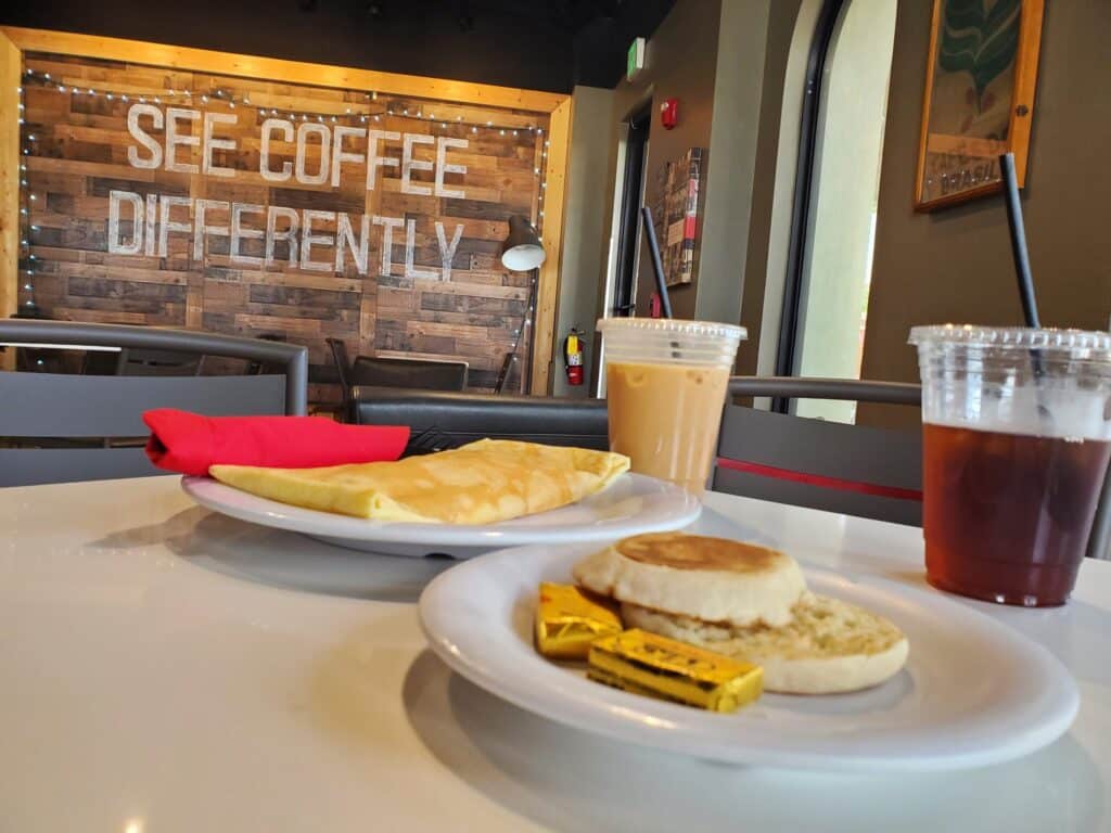 Coffee and breakfast at The French Press