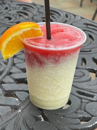 Miami Vice frozen cocktail at Bambu Tropical Bar and Grill in Naples Florida