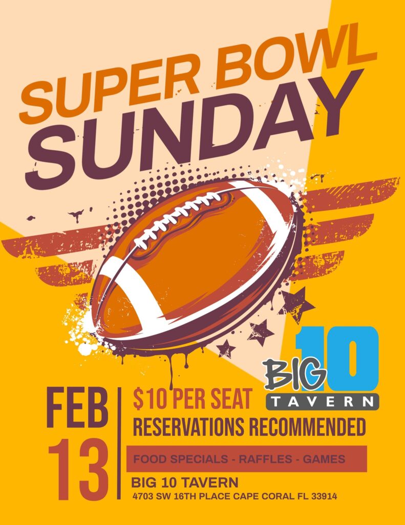 Super bowl 2022 event at Big Tavern In Cape Coral