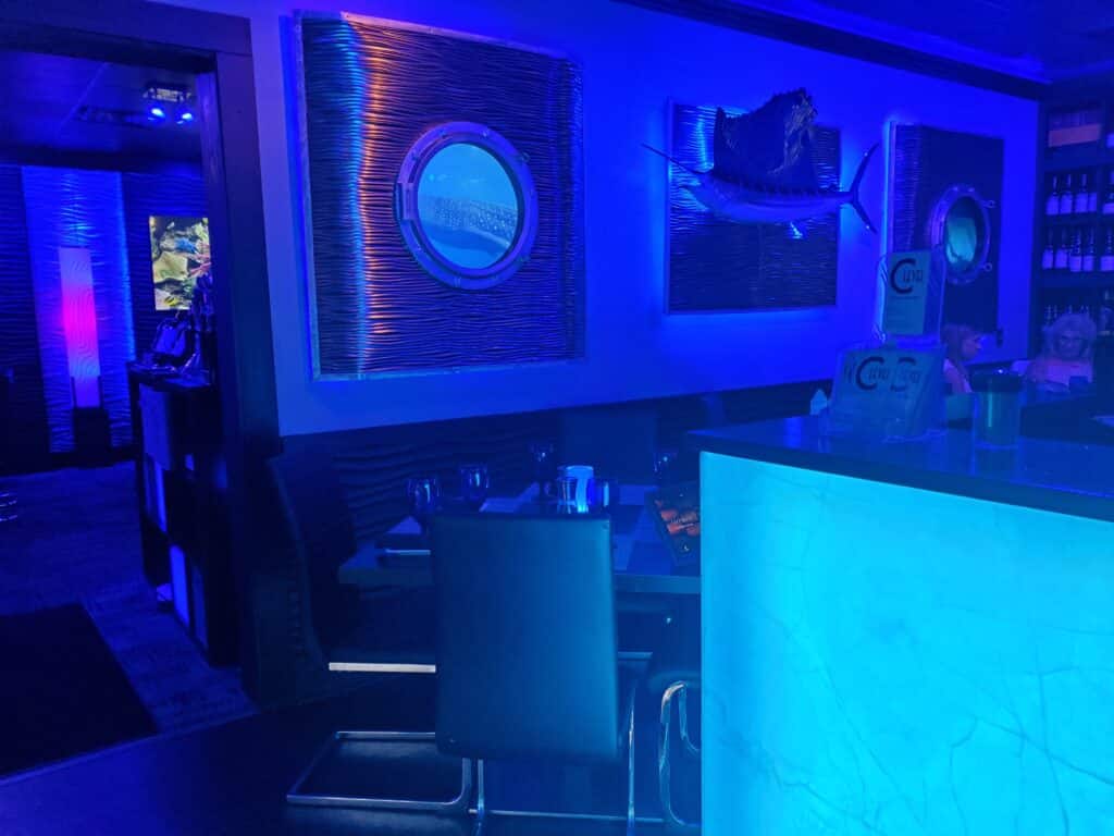 C Level Bistro's unique underwater decor