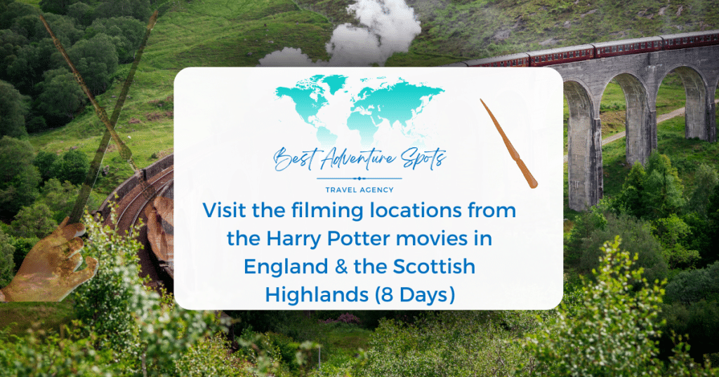 Visit the filming locations from the Harry Potter movies in England & the Scottish Highlands (8 Days) in front of the Jacobs steam engine