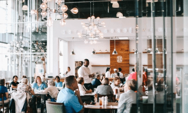 People inside Bardstown Bourbon Company